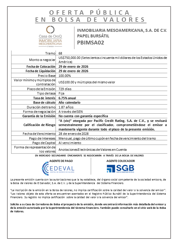 AVISO COLOCACION PBIMSA02 T68