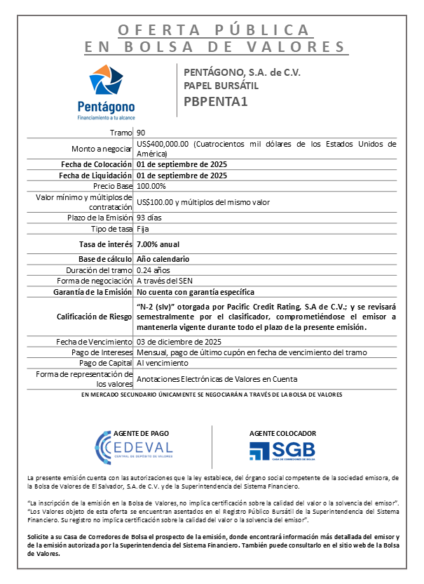 AVISO COLOCACION PBPENTA1 T 90