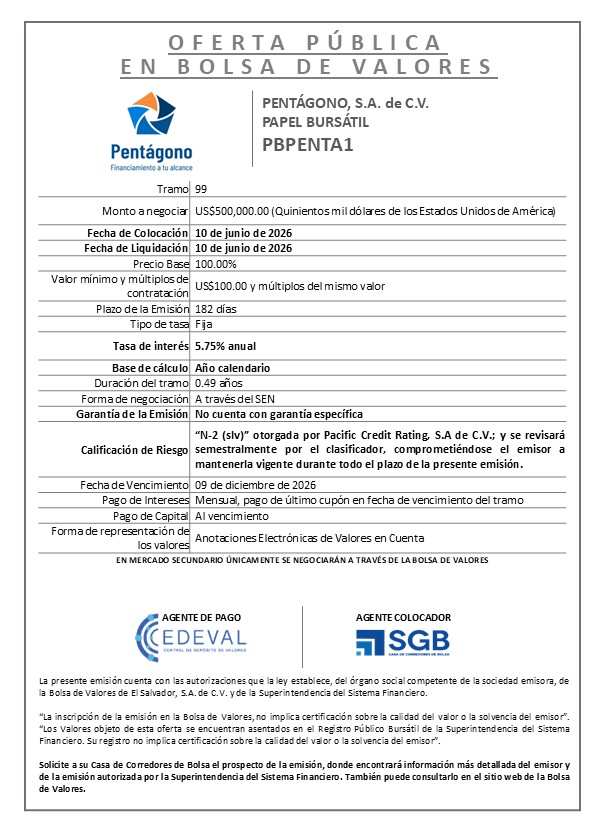 AVISO COLOCACION PBPENTA1 T 99