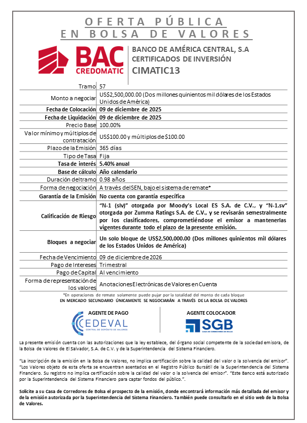 AVISO COLOCACIÓN CIMATIC13 T57