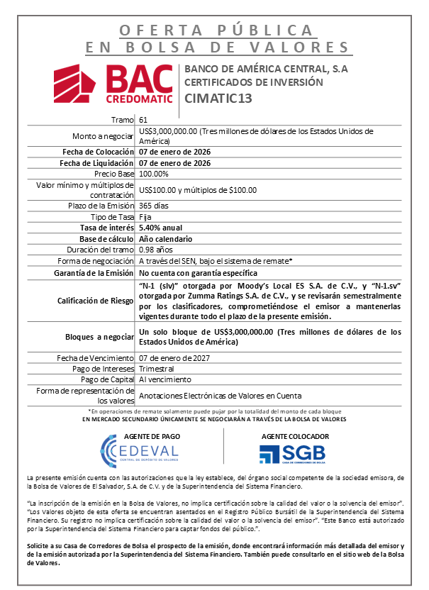 AVISO COLOCACIÓN CIMATIC13 T61