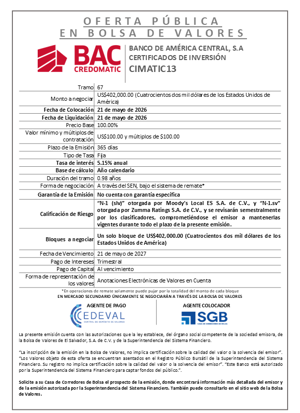 AVISO COLOCACIÓN CIMATIC13 T67