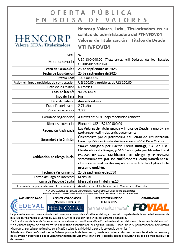 AVISO COLOCACIÓN FTHVFOV04 T57