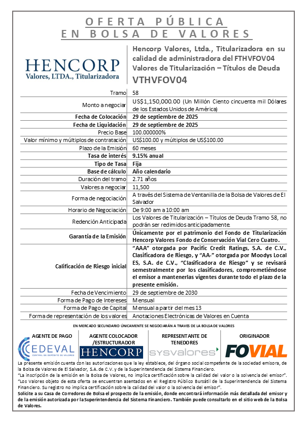 AVISO COLOCACIÓN FTHVFOV04 T58