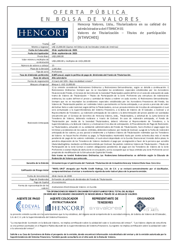 AVISO COLOCACIÓN FTIHVCH01 T12P