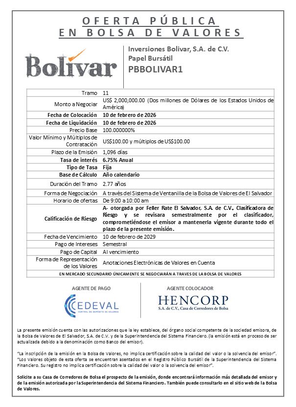AVISO COLOCACIÓN PBBOLIVAR1 T11