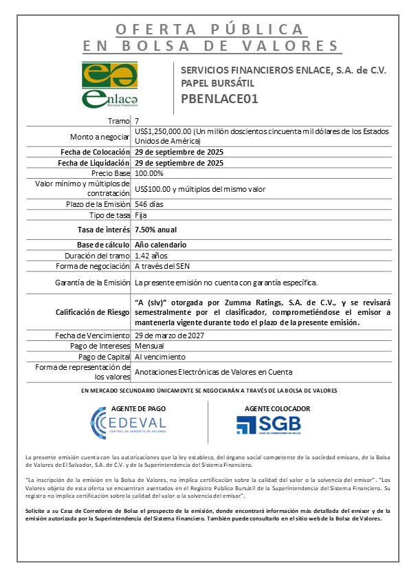 AVISO COLOCACIÓN PBENLACE01 T7