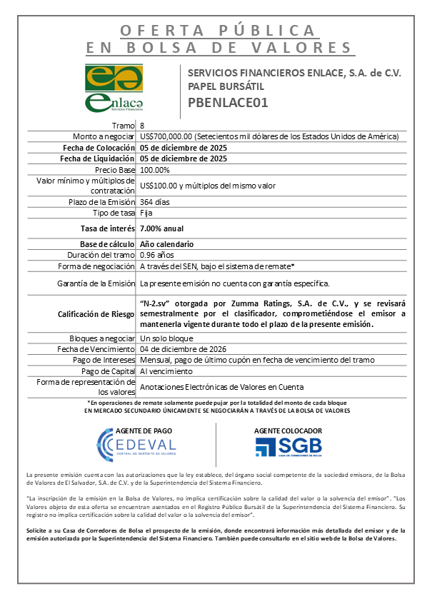 AVISO COLOCACIÓN PBENLACE01 T8