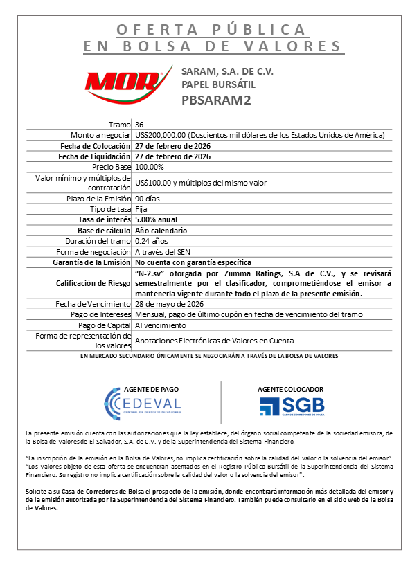AVISO COLOCACIÓN PBSARAM2 T36