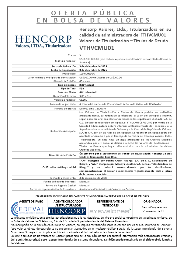 AVISO COLOCACIÓN VTHVCMU01 T3