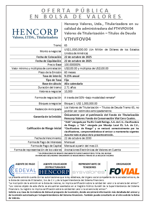 AVISO COLOCACIÓN VTHVFOV04 T65