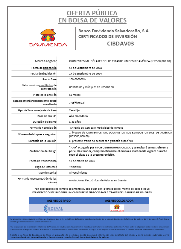 AVISO COLOCACION CIBDAV03 T 16