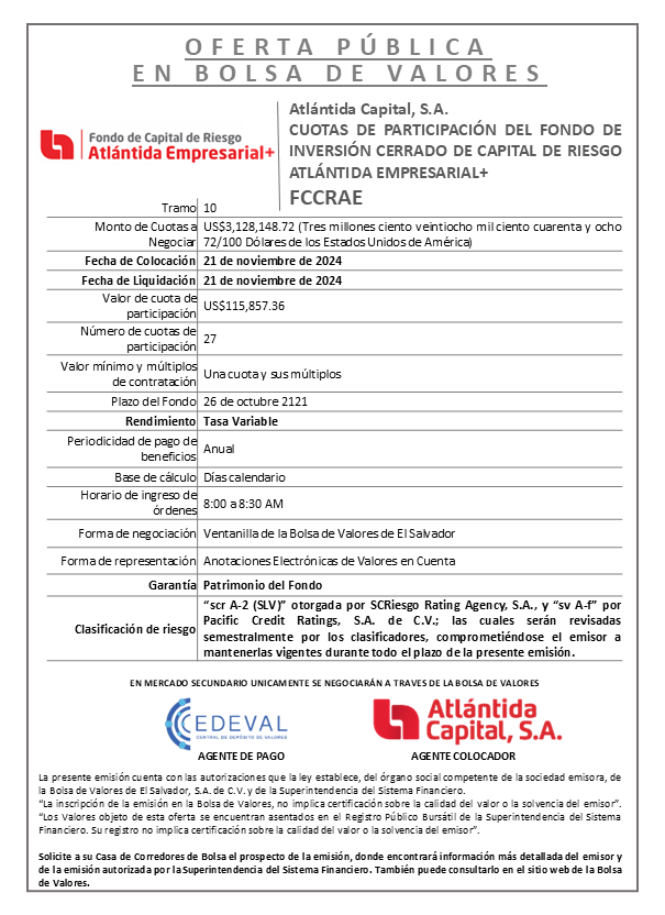 AVISO COLOCACION FCCRAE T 10