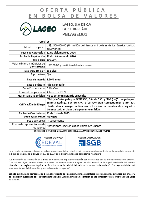 AVISO COLOCACION PBLAGEO01 T 26