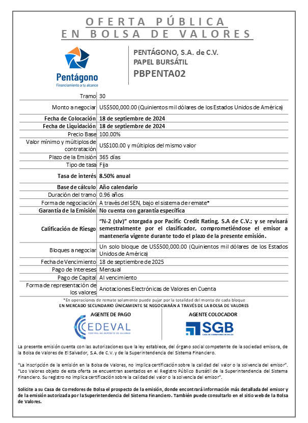 AVISO COLOCACION PBPENTA02 T 30