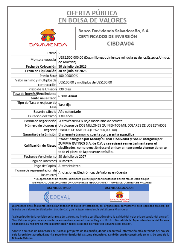 AVISO COLOCACION CIBDAV04 T 5