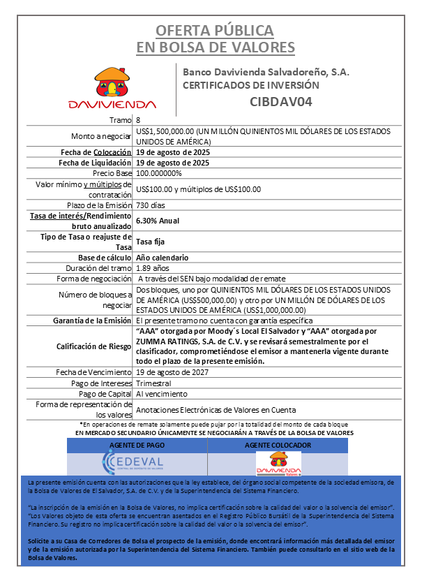 AVISO COLOCACION CIBDAV04 T 8