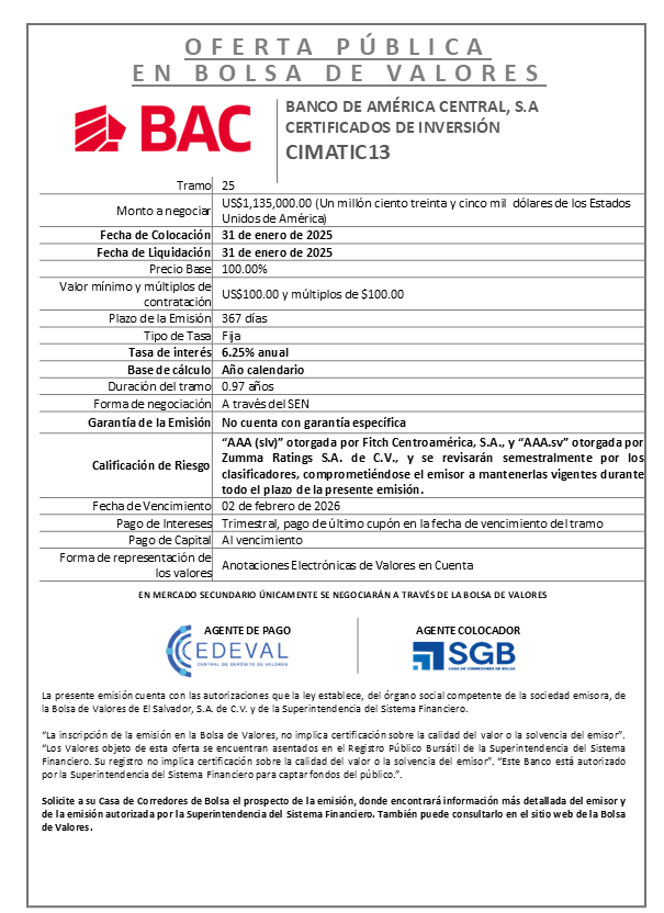 AVISO COLOCACION CIMATIC13 T 25