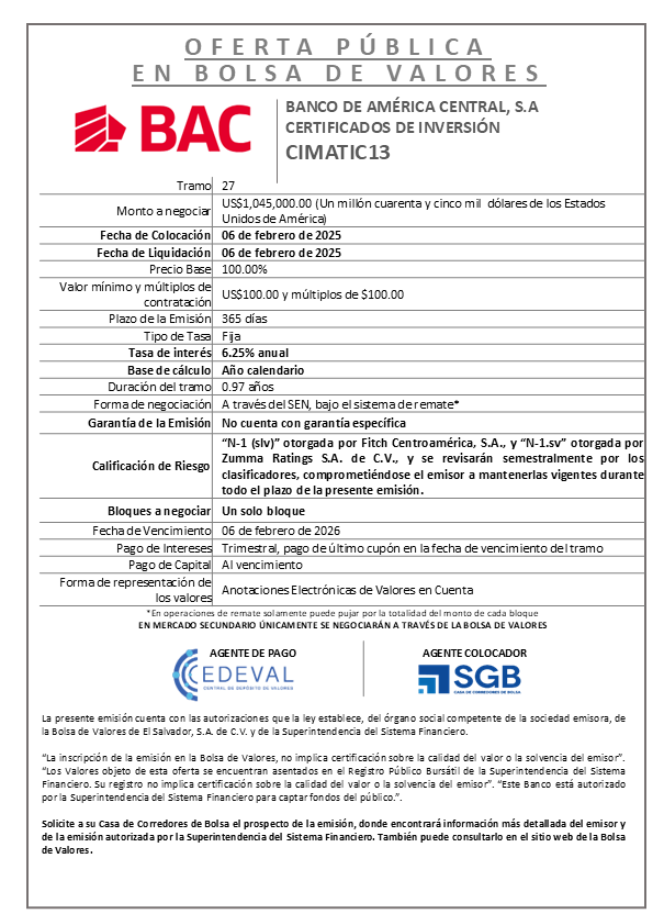 AVISO COLOCACION CIMATIC13 T 27