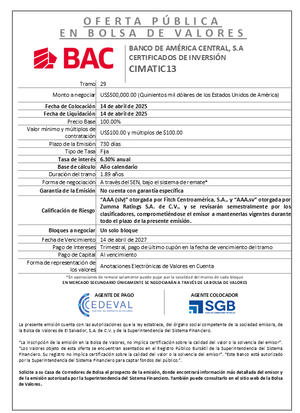 AVISO COLOCACION CIMATIC13 T 29