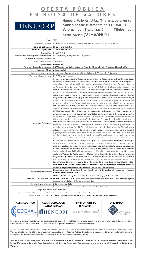 AVISO COLOCACION FTIHVAH01 T 48