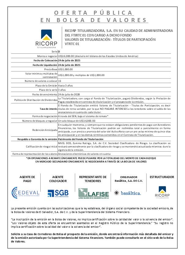 AVISO COLOCACION FTIRTC01 T D
