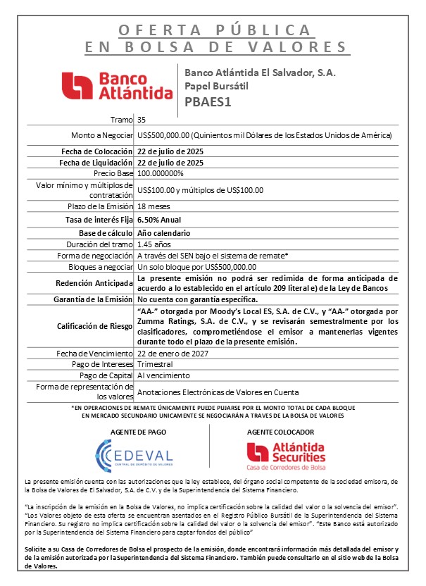 AVISO COLOCACION PBAES1 T 35 