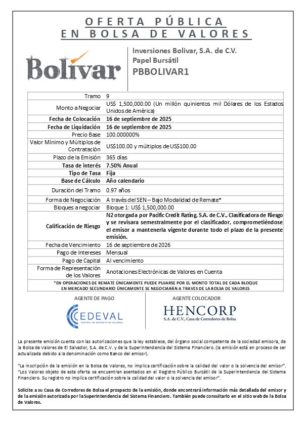 AVISO COLOCACION PBBOLIVAR1 T 9