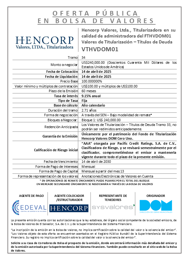 AVISO COLOCACION VTHVDOM01 T 34