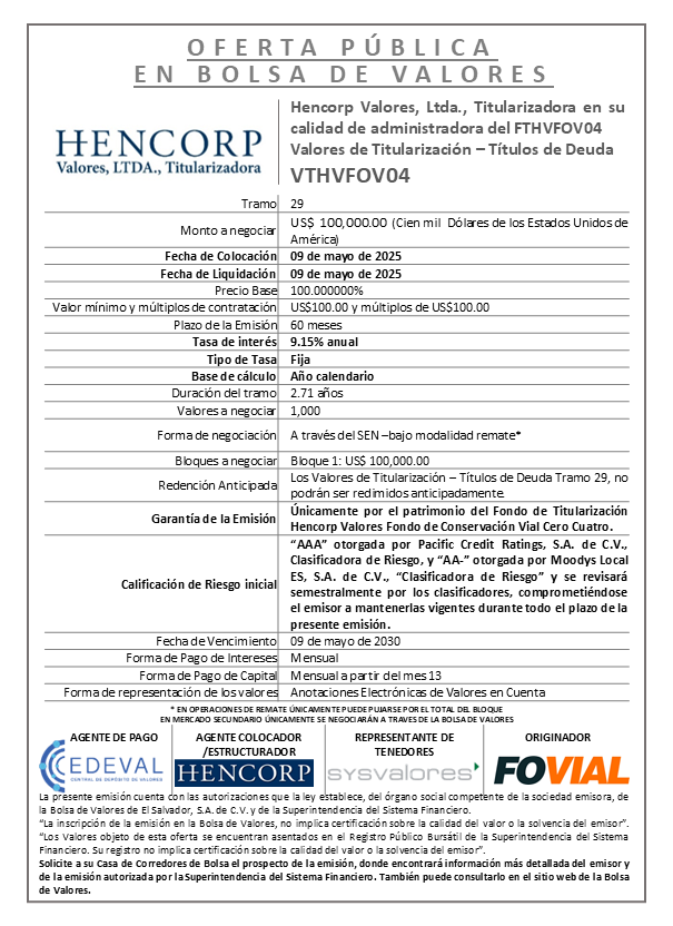 AVISO COLOCACION VTHVFOV04 T 29