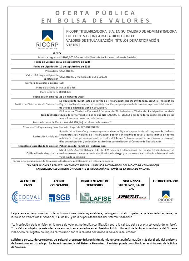 AVISO COLOCACION VTRTSS1 T G