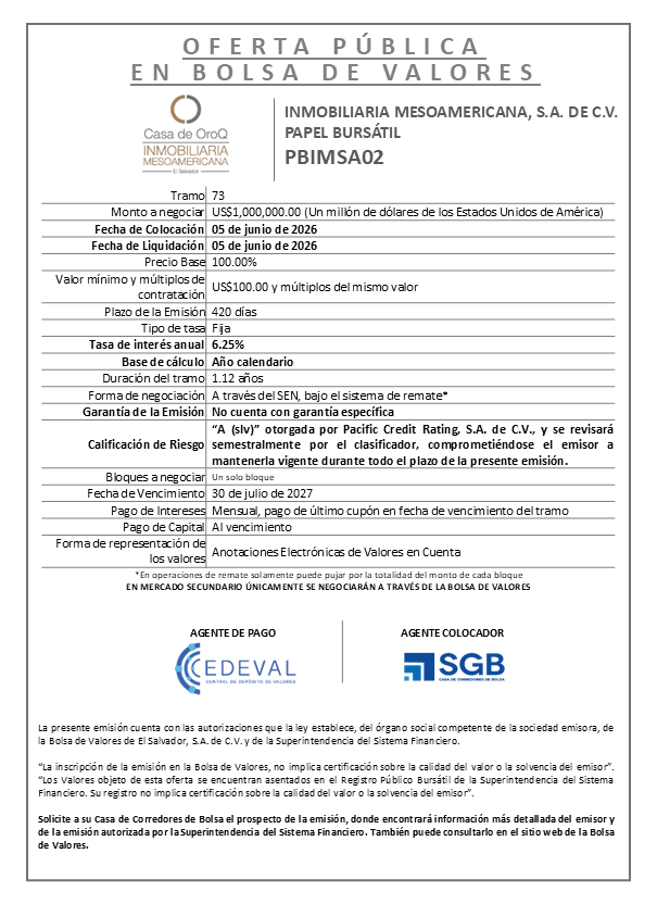 AVISO COLOCACION PBIMSA02 T73